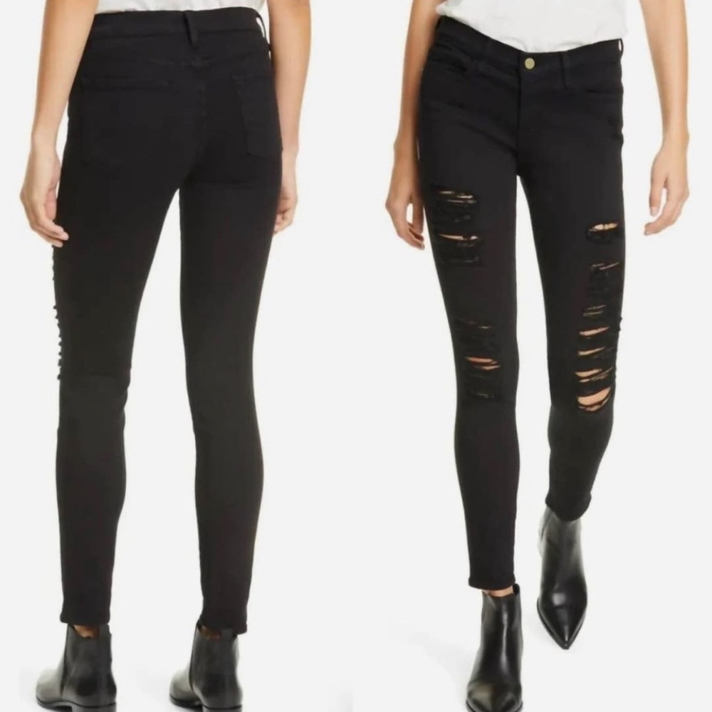 Frame : Sz 27 Black Skinny Jeans